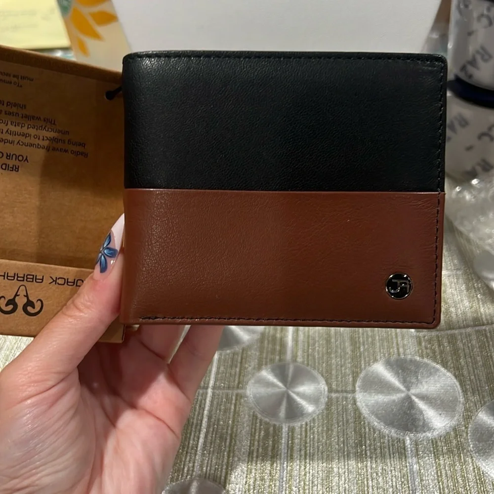 365. Jack Abrahams Genuine Brown and Black Men's Wallet